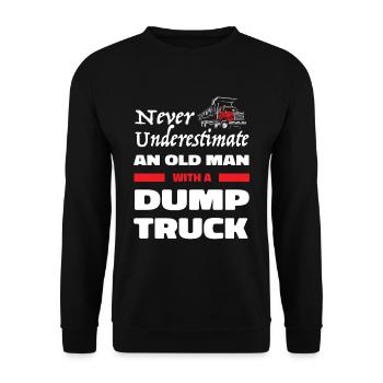 Truck driver Trucker Truck driver disposal - Unisex Sweatshirt - black - Front - Alina (178cm) & Michal (187cm)