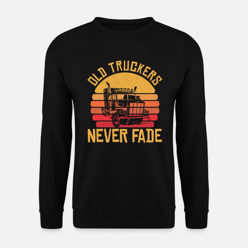 Lkw Fahrer Trucker Lastwagenfahrer Alt - Unisex Pullover - Schwarz