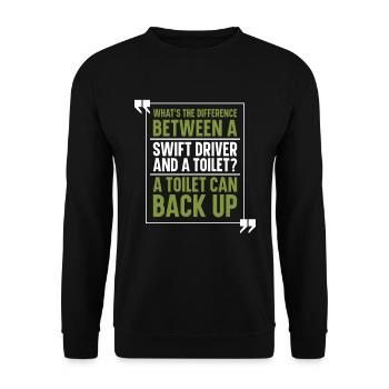 Truck Driver Trucker Truck Driver Funny - Unisex Sweatshirt - black - Front - Alina (178cm) & Michal (187cm)