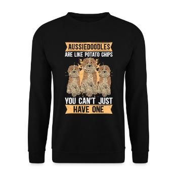 Aussiedoodle Chiens Dog Propriétaire Cadeau - Sweat-shirt Unisexe - noir - Devant - Alina (178cm) & Michal (187cm)