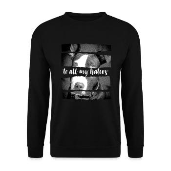 Pitbull - Sweat-shirt Unisexe - noir - Devant - Alina (178cm) & Michal (187cm)