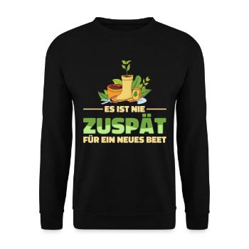 Hobbygärtner Garten Witzig - Unisex Pullover - Schwarz - Vorne - Alina (178cm) & Michal (187cm)
