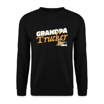 Chauffeur de camion Camionneur Chauffeur de camion Grand-père - Sweat-shirt Unisexe - noir - Devant - Alina (178cm) & Michal (187cm)