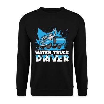 Truck Driver Trucker Truck Driver Funny - Unisex Sweatshirt - black - Front - Alina (178cm) & Michal (187cm)