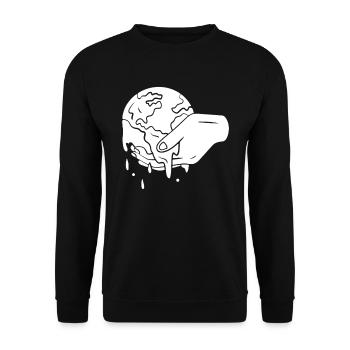 Climate change Protection Earth - Unisex Sweatshirt - black - Front - Alina (178cm) & Michal (187cm)