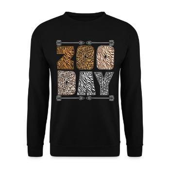 Zoo Day Boys Girls Animal Lovers - Unisex Sweatshirt - black - Front - Alina (178cm) & Michal (187cm)