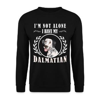 Drôle de chiot propriétaire de chien dalmatien - Sweat-shirt Unisexe - noir - Devant - Alina (178cm) & Michal (187cm)