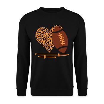 Football Cheetah Femmes Fan de football américain - Sweat-shirt Unisexe - noir - Devant - Alina (178cm) & Michal (187cm)