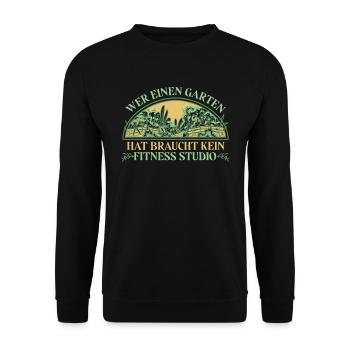 Hobbygärtner Garten Fitness - Unisex Pullover - Schwarz - Vorne - Alina (178cm) & Michal (187cm)