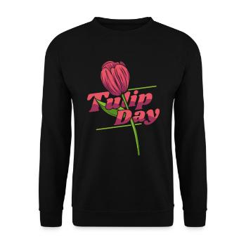 Tulpen Lustig Tulpen - Unisex Pullover - Schwarz - Vorne - Alina (178cm) & Michal (187cm)