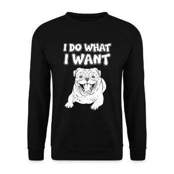Je me fiche du chien - Sweat-shirt Unisexe - noir - Devant - Alina (178cm) & Michal (187cm)