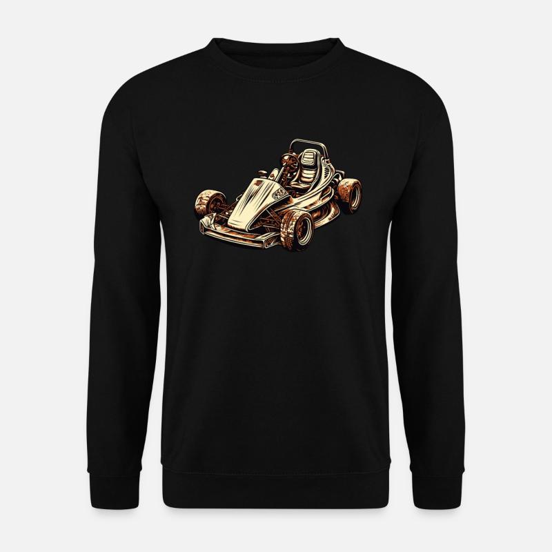 Go Kart Kartfahren Kartfahrer - Unisex Pullover - Schwarz