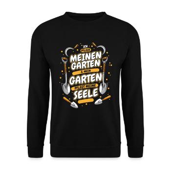 Hobbygärtner Garten - Unisex Pullover - Schwarz - Vorne - Alina (178cm) & Michal (187cm)
