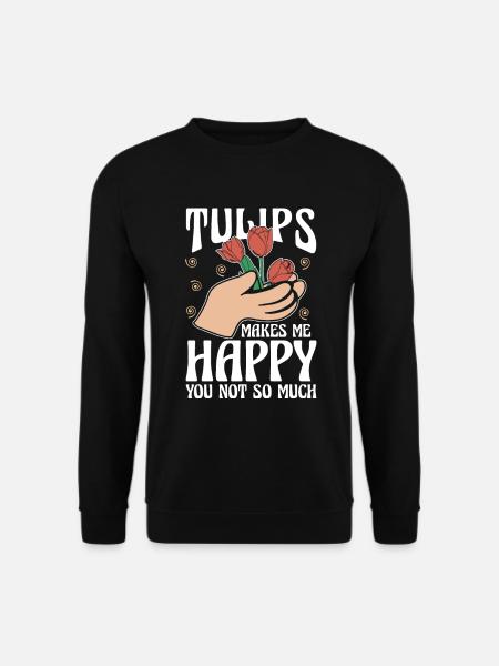 Tulipes Tulipes heureuses - Sweat-shirt Unisexe - noir