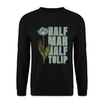 Tulpen Kerl Tulpen - Unisex Pullover - Schwarz - Vorne - Alina (178cm) & Michal (187cm)