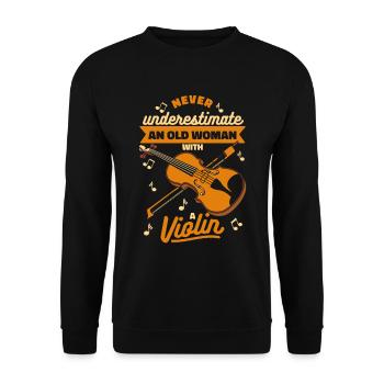Violon Violon Drôle - Sweat-shirt Unisexe - noir - Devant - Alina (178cm) & Michal (187cm)