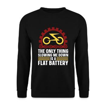 Rennrad Radsport Radsportler E Fahrrad - Unisex Pullover - Schwarz - Vorne - Alina (178cm) & Michal (187cm)