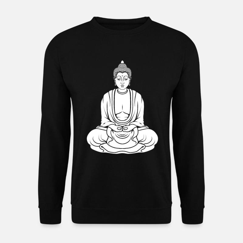 Bouddha bouddhiste - Sweat-shirt Unisexe - noir