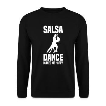 Salsa Dancing Music - Unisex Sweatshirt - black - Front - Alina (178cm) & Michal (187cm)