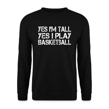 Basketball Player Sports - Unisex Sweatshirt - black - Front - Alina (178cm) & Michal (187cm)