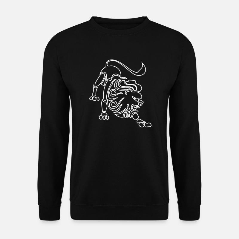 Sternzeichen Löwe Symbol - Unisex Pullover - Schwarz