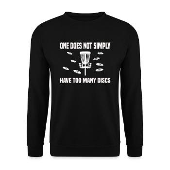 Frisbee Golf Disc Golf - Unisex Sweatshirt - black - Front - Alina (178cm) & Michal (187cm)
