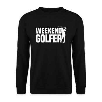 Golf Golf Cart Balls Sport - Unisex Sweatshirt - black - Front - Alina (178cm) & Michal (187cm)