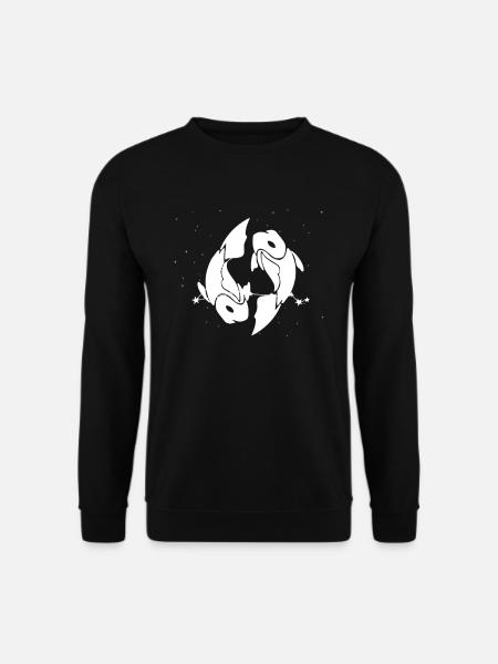 Zodiac sign Pisces symbol - Unisex Sweatshirt - black