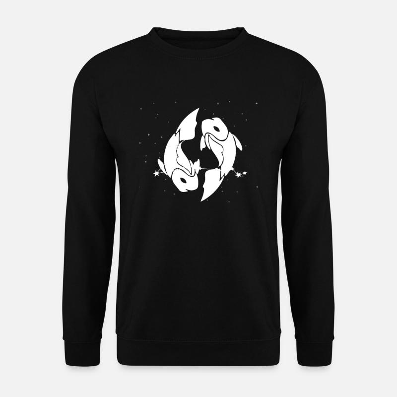 Sternzeichen Fische Symbol - Unisex Pullover - Schwarz