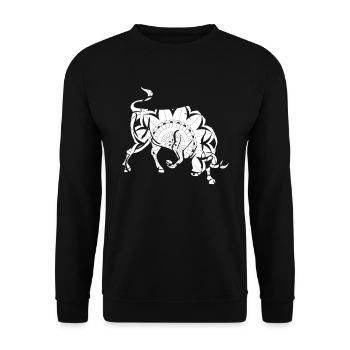 Zodiac Sign Taurus Symbol - Unisex Sweatshirt - black - Front - Alina (178cm) & Michal (187cm)