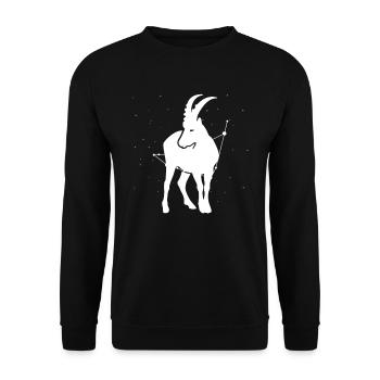 Zodiac sign Capricorn symbol - Unisex Sweatshirt - black - Front - Alina (178cm) & Michal (187cm)