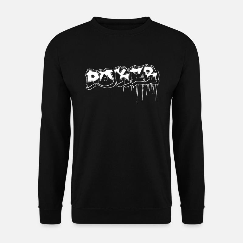 Poker Graffiti - Sweat-shirt Unisexe - noir
