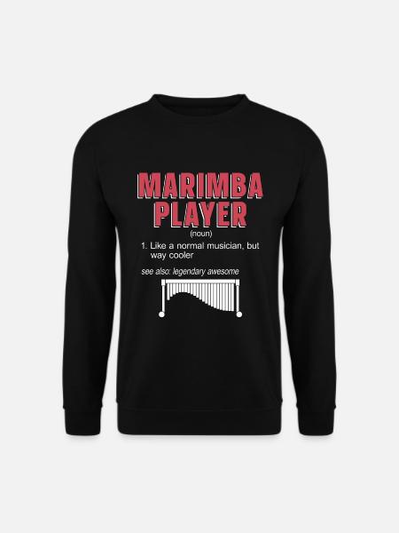 Marimba Player Like A Normal Mallets Percussion - Unisex Pullover - Schwarz