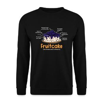 Fruitcake Bake Thanksgiving Nutty Nutrition Facts - Sweat-shirt Unisexe - noir - Devant - Alina (178cm) & Michal (187cm)