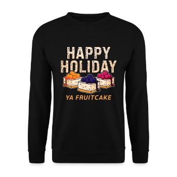 Fruitcake Happy Holiday Ya Baking Thanksgiving Day - Unisex Sweatshirt - black - Front - Alina (178cm) & Michal (187cm)