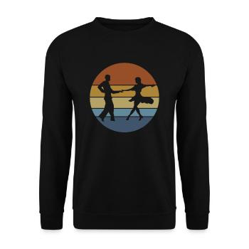 Salsa Danse Musique Latin - Sweat-shirt Unisexe - noir - Devant - Alina (178cm) & Michal (187cm)