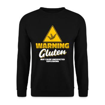 Glutenfrei Humor - Unisex Pullover - Schwarz - Vorne - Alina (178cm) & Michal (187cm)