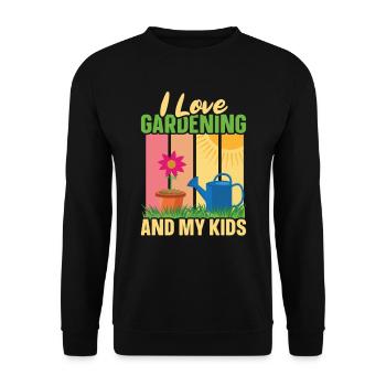 Hobbygärtner Garten Mutter Gärtnerische Mama - Unisex Pullover - Schwarz - Vorne - Alina (178cm) & Michal (187cm)