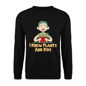 Hobbygärtner Garten Mutter Gärtnerische Mama - Unisex Pullover - Schwarz - Vorne - Alina (178cm) & Michal (187cm)