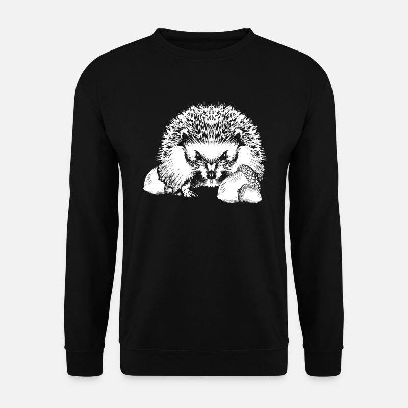 Stachelschwein Eichel - Unisex Pullover - Schwarz