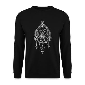 Yoga Mandala - Sweat-shirt Unisexe - noir - Devant - Alina (178cm) & Michal (187cm)