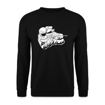Paintball - Sweat-shirt Unisexe - noir - Devant - Alina (178cm) & Michal (187cm)