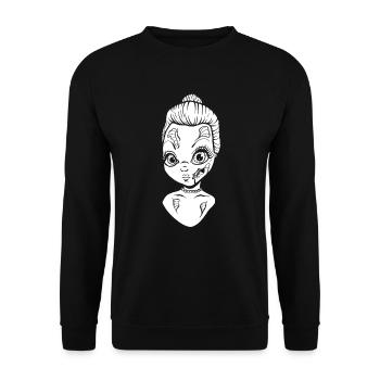 Zombie Halloween - Unisex Sweatshirt - black - Front - Alina (178cm) & Michal (187cm)