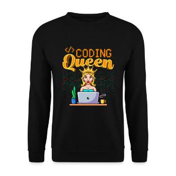 Développeur Coder Programmeur Queen - Sweat-shirt Unisexe - noir - Devant - Alina (178cm) & Michal (187cm)
