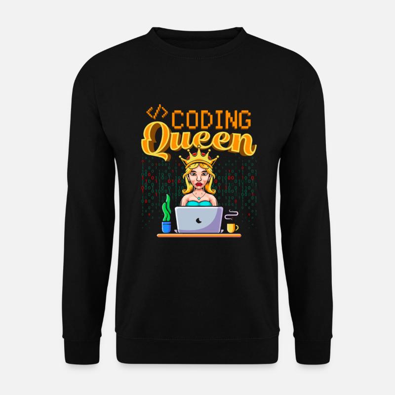 Développeur Coder Programmeur Queen - Sweat-shirt Unisexe - noir