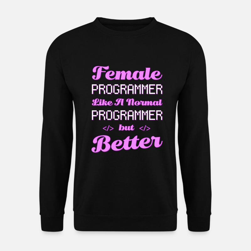 Developer Coder Programmer Female - Unisex Sweatshirt - black