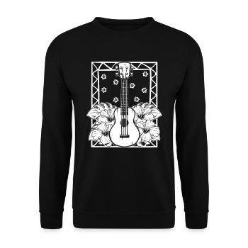 Fleurs de ukulélé - Sweat-shirt Unisexe - noir - Devant - Alina (178cm) & Michal (187cm)