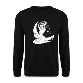 Gothic Puppe - Unisex Pullover - Schwarz - Vorne - Alina (178cm) & Michal (187cm)