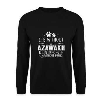 La vie sans Azawakh - Sweat-shirt Unisexe - noir - Devant - Alina (178cm) & Michal (187cm)