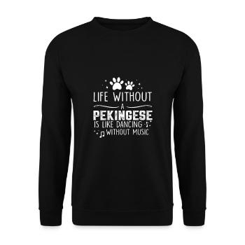 La vie sans Pékin - Sweat-shirt Unisexe - noir - Devant - Alina (178cm) & Michal (187cm)